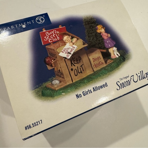 DEPT 56 "NO GIRLS ALLOWED"  ACCESSORY The Original Snow Village 56.55217 - Picture 12 of 13